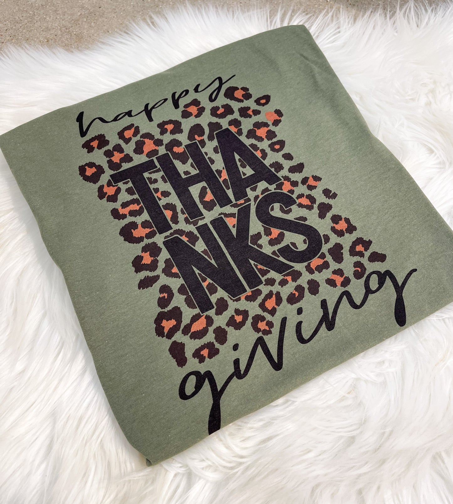 THANKSGIVING LEOPARD - OLIVE