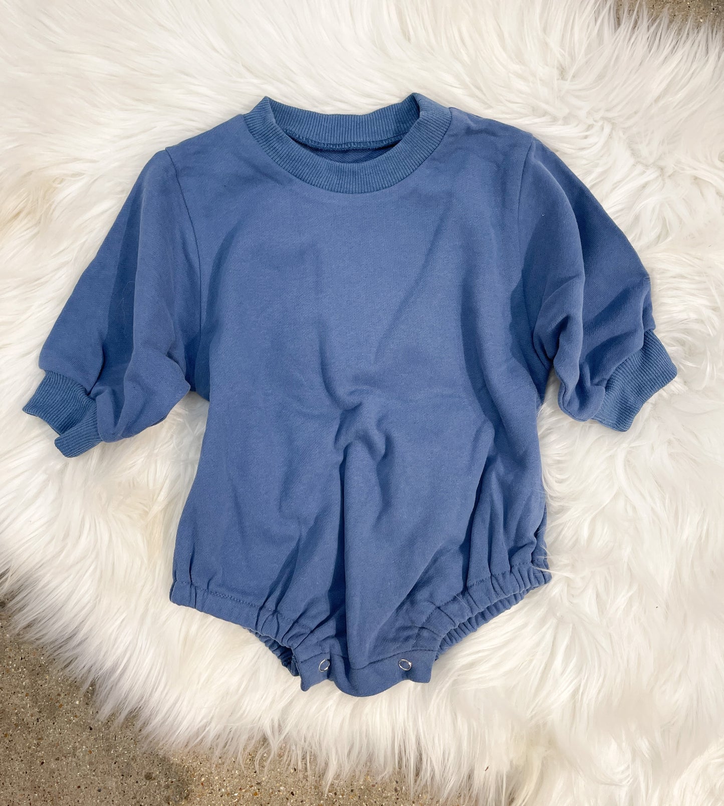 BUBBLE ROMPER SOLID - BLUE