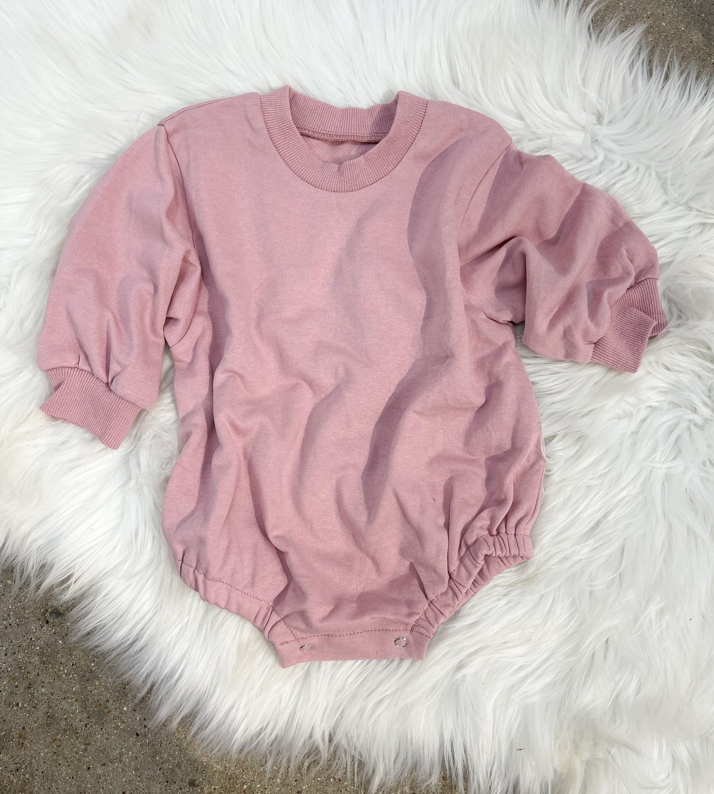 BUBBLE ROMPER SOLID - ROSE PINK