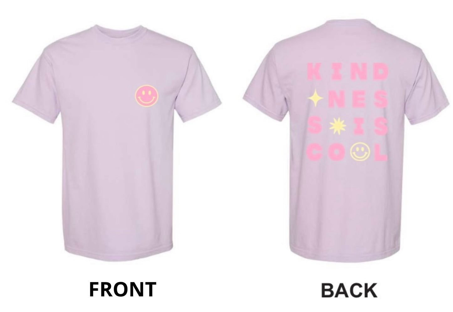 KINDNESS IS COOL BACK DESIGN -LILAC COMFORT COLORS