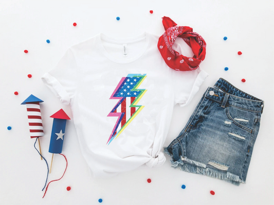 NEON LIGHTNING BOLT - WHITE