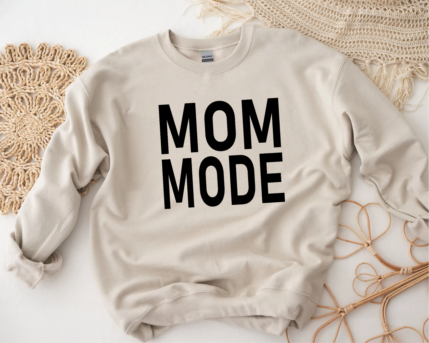 MOM MODE SWEATSHIRT - SANDSTONE