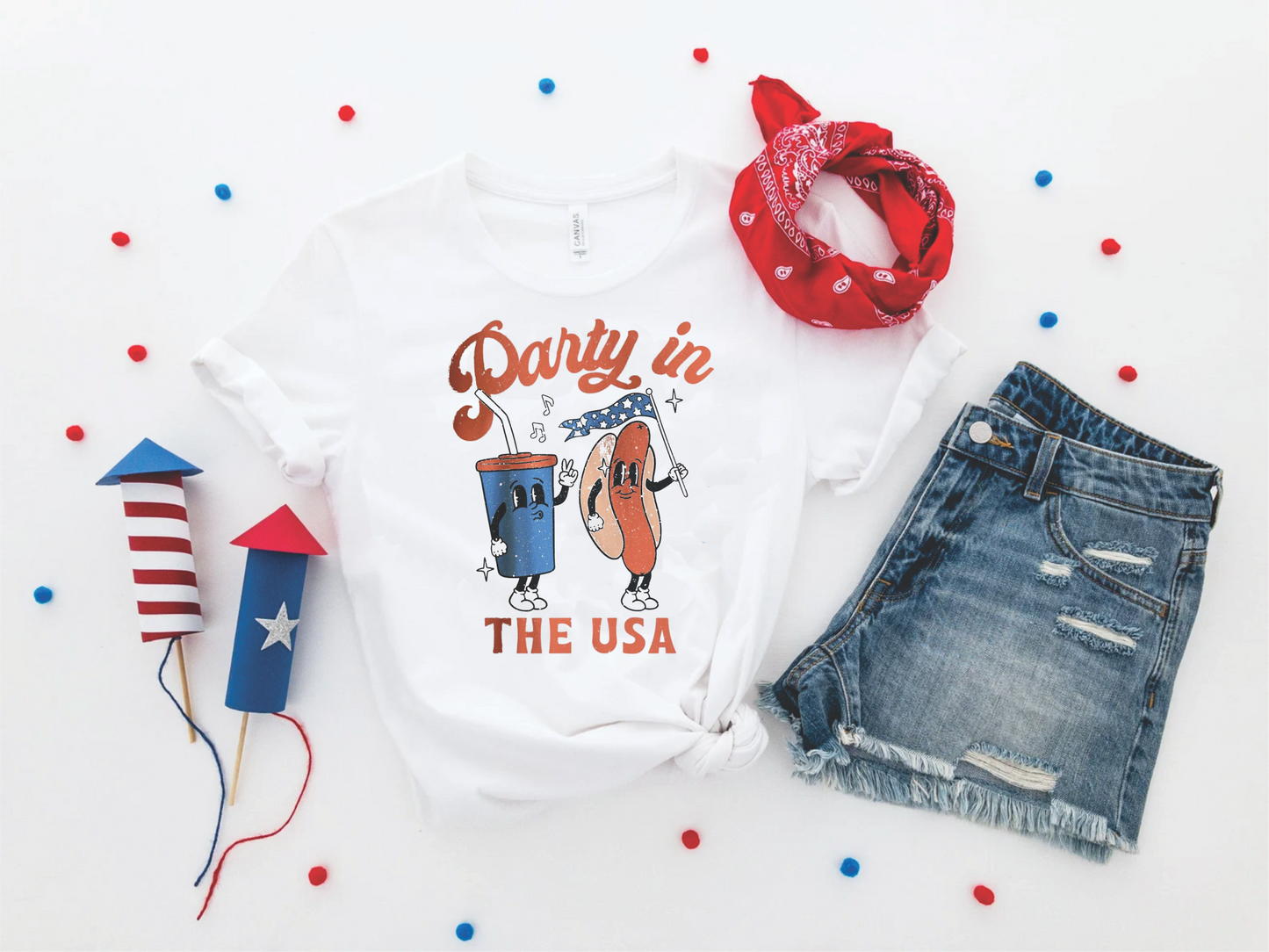 PARTY IN THE USA (HOTDOG) - WHITE