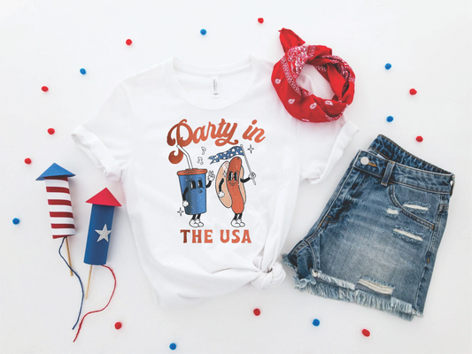 PARTY IN THE USA (HOTDOG) - WHITE