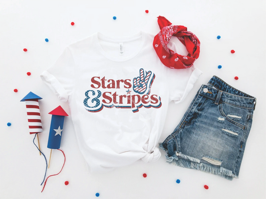 STARS AND STRIPES -WHITE