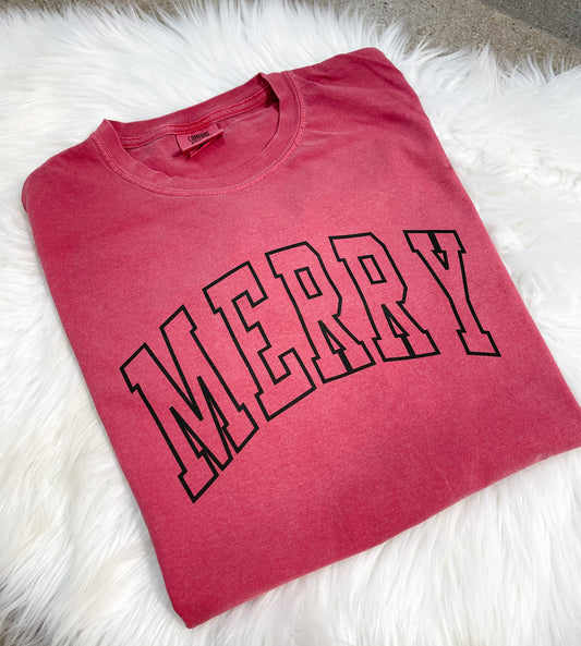 MERRY ATHLETIC LETTERS - CRIMSON