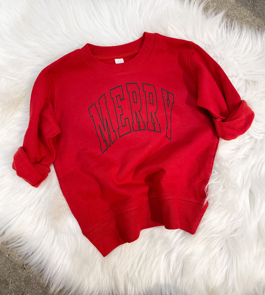 MERRY SWEATSHIRT - RED (KIDS)