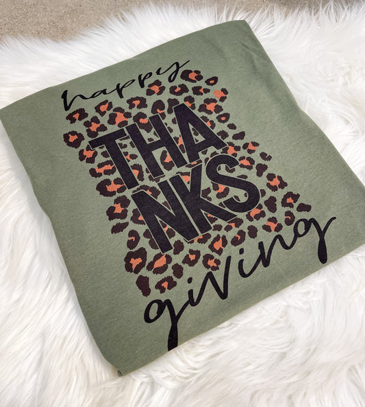 THANKSGIVING LEOPARD - OLIVE