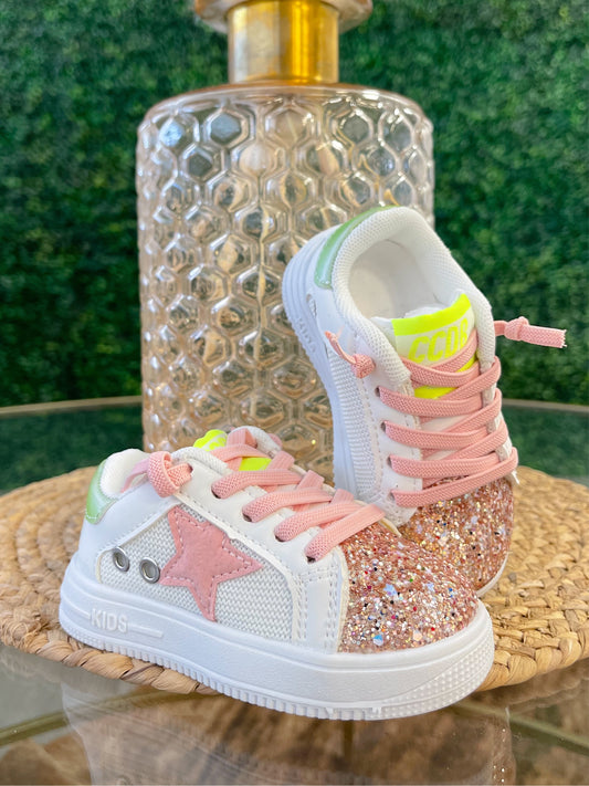 STAR SNEAKERS - PINK W/ PINK LACES