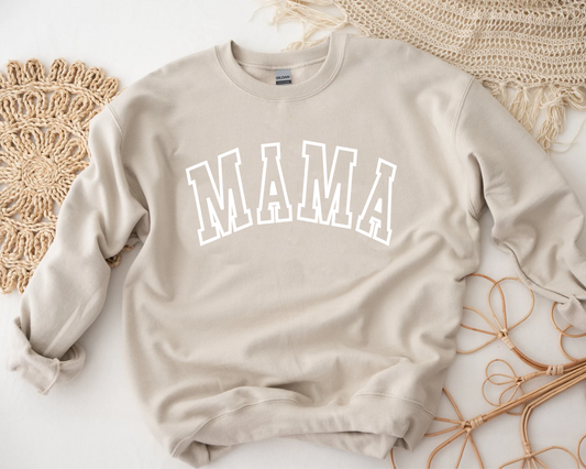 MAMA BLOCK LETTERS SWEATSHIRT- SANDSTONE