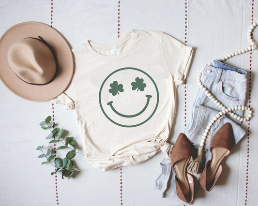 SHAMROCK SMILEY (GREEN) - CREAM